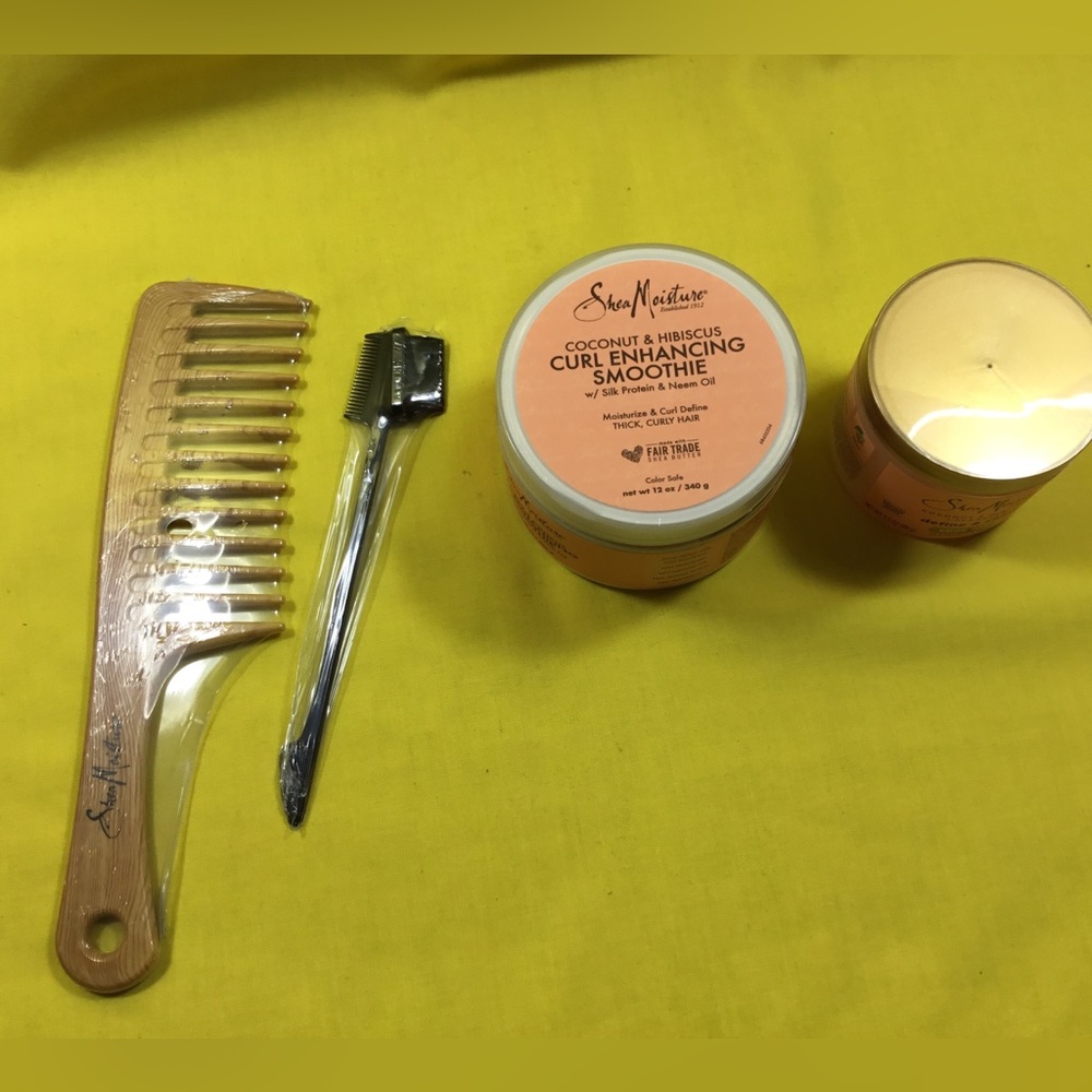 Shea Moisture Coconut & Hibiscus Edge Gel - Coral gift set
